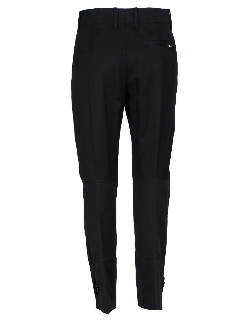 Slim leg cotton twill trousers