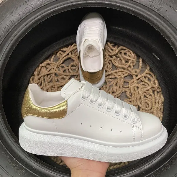 Sneakers White & Leather Gold Back 2024