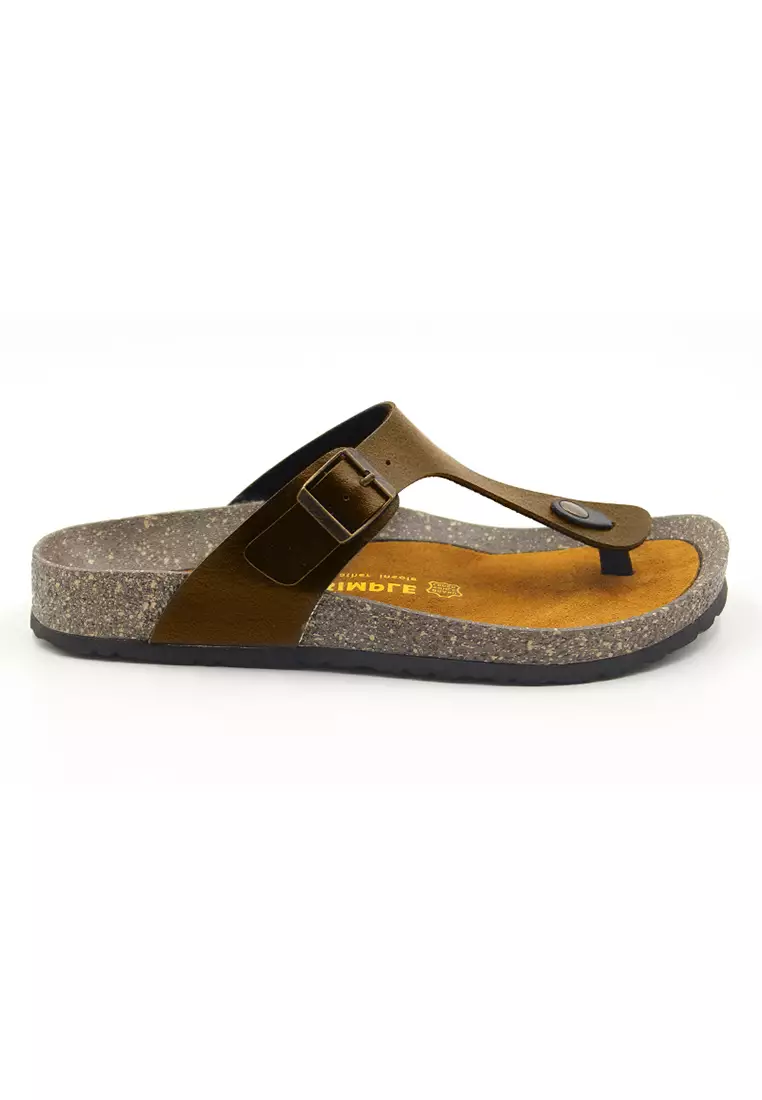 SoleSimple Berlin - Camel Leather Sandals & Flip Flops & Slipper