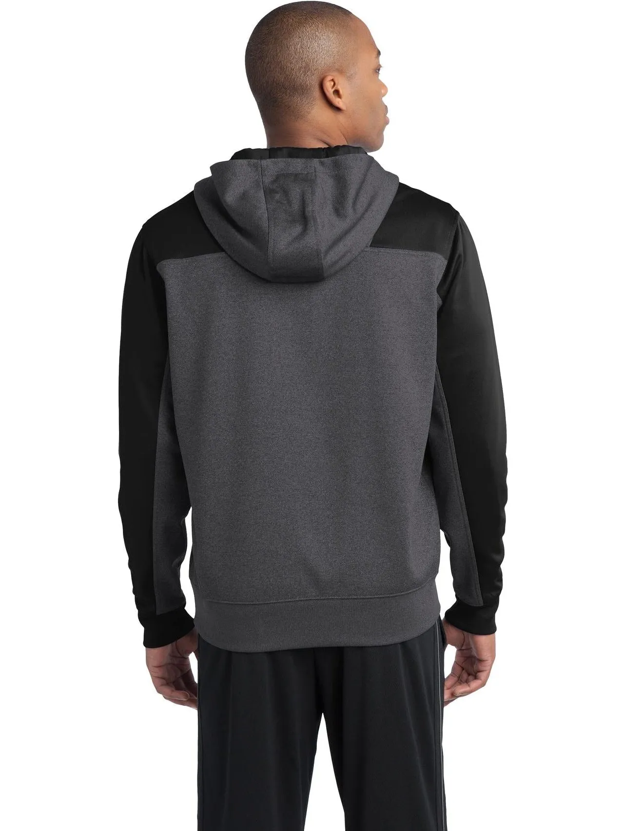 Sport-Tek Colorblock Tech Fleece 1/4-Zip Hooded Sweatshirt