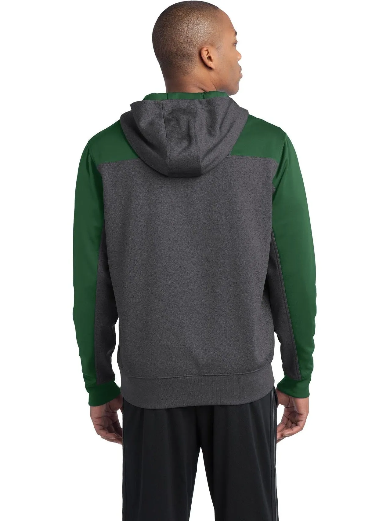 Sport-Tek Colorblock Tech Fleece 1/4-Zip Hooded Sweatshirt