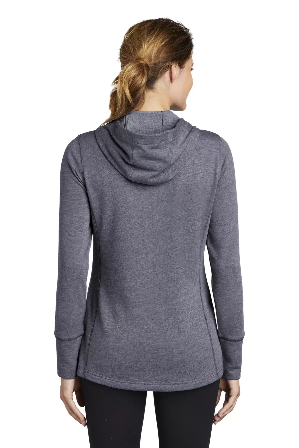 Sport Tek LST296 Sport-Tek  Ladies PosiCharge  Tri-Blend Wicking Fleece Hooded Pullover SKU: LST296