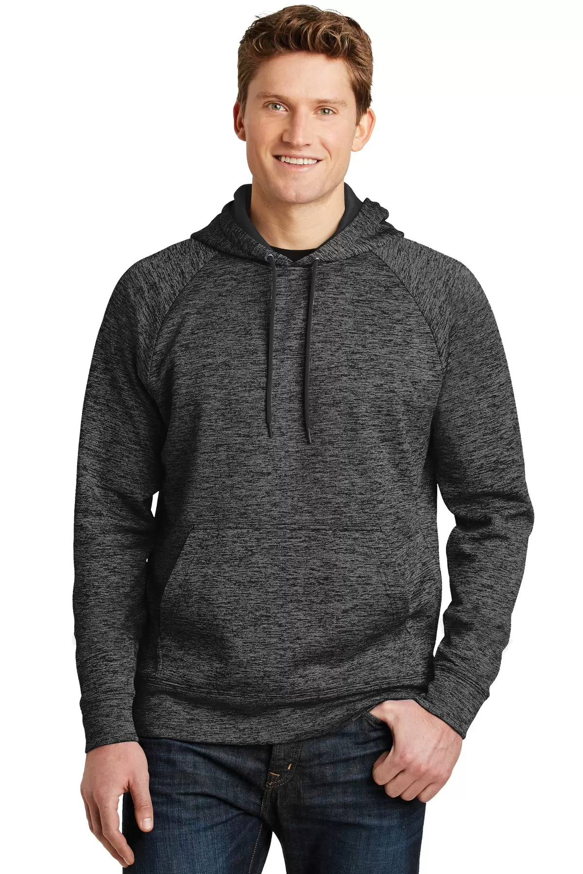 Sport Tek ST225 Sport-Tek PosiCharge Electric Heather Fleece Hooded Pullover SKU: ST225