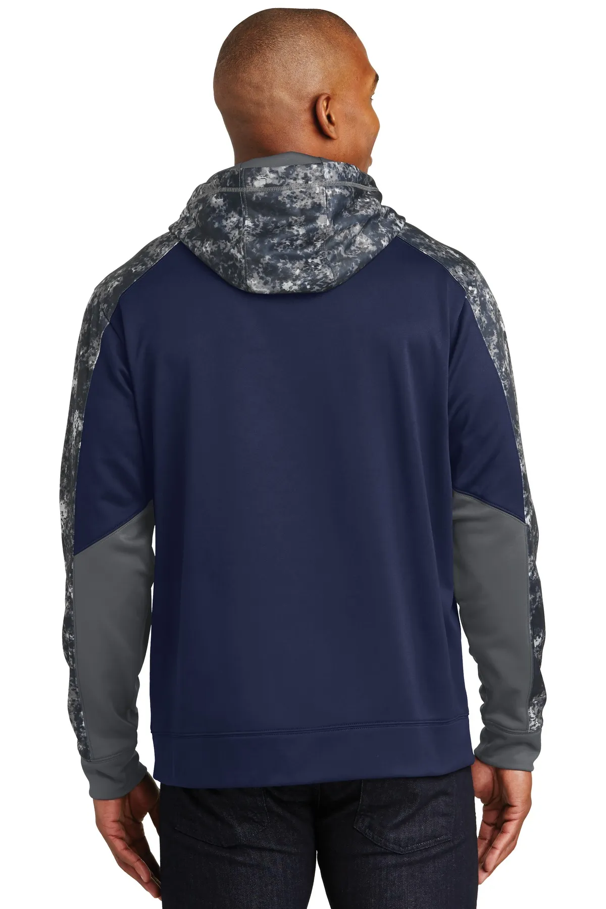 Sport Tek ST231 Sport-Tek Sport-Wick Mineral Freeze Fleece Colorblock Hooded Pullover SKU: ST231