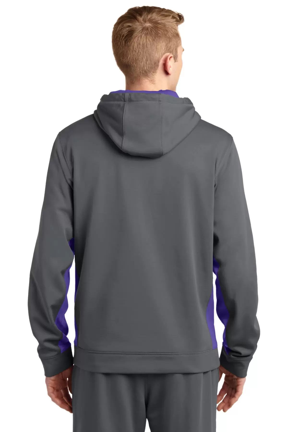 Sport Tek ST235 Sport-Tek Sport-Wick Fleece Colorblock Hooded Pullover SKU: ST235