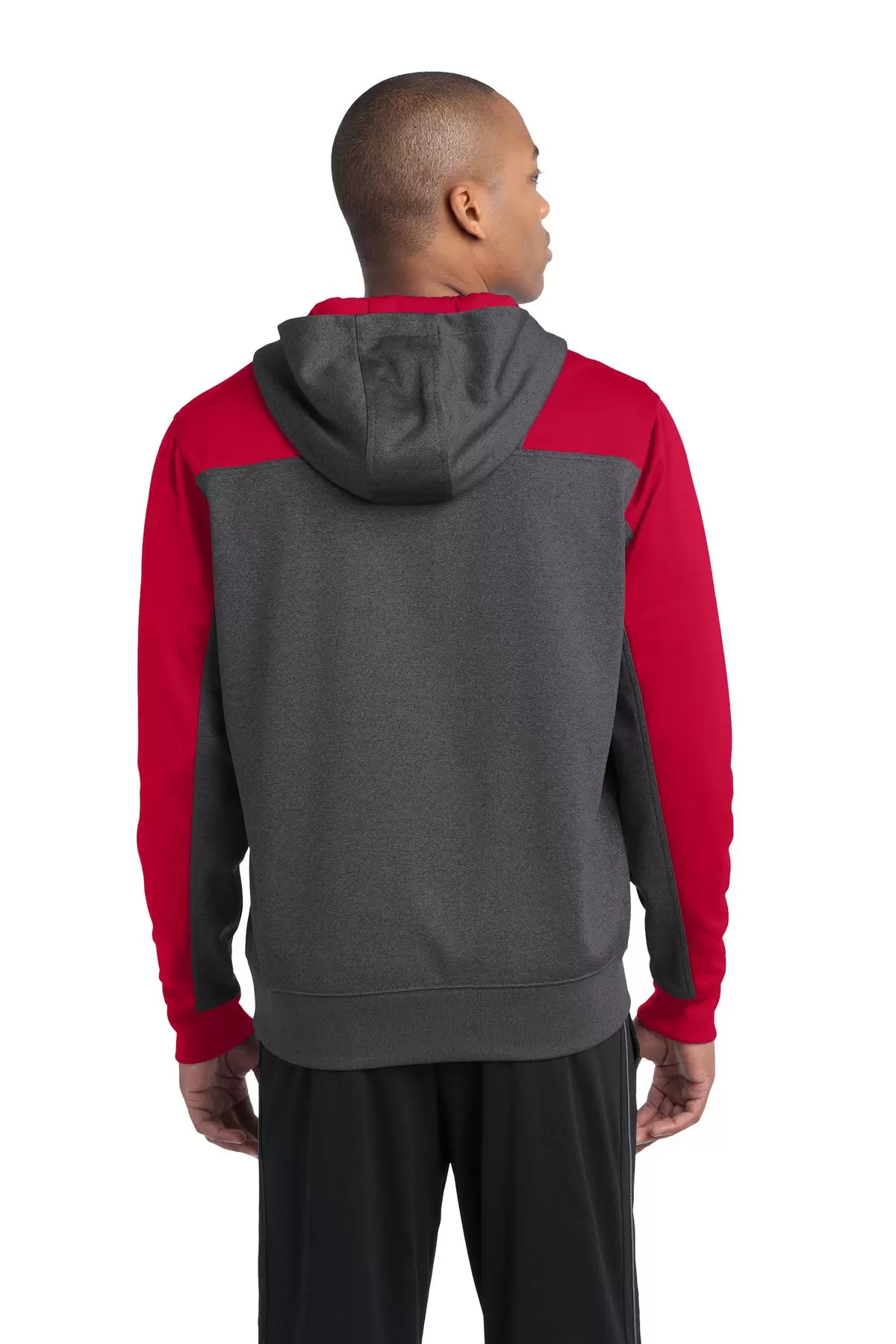 Sport Tek ST249 Sport-Tek  Tech Fleece Colorblock 1/4-Zip Hooded Sweatshirt SKU: ST249