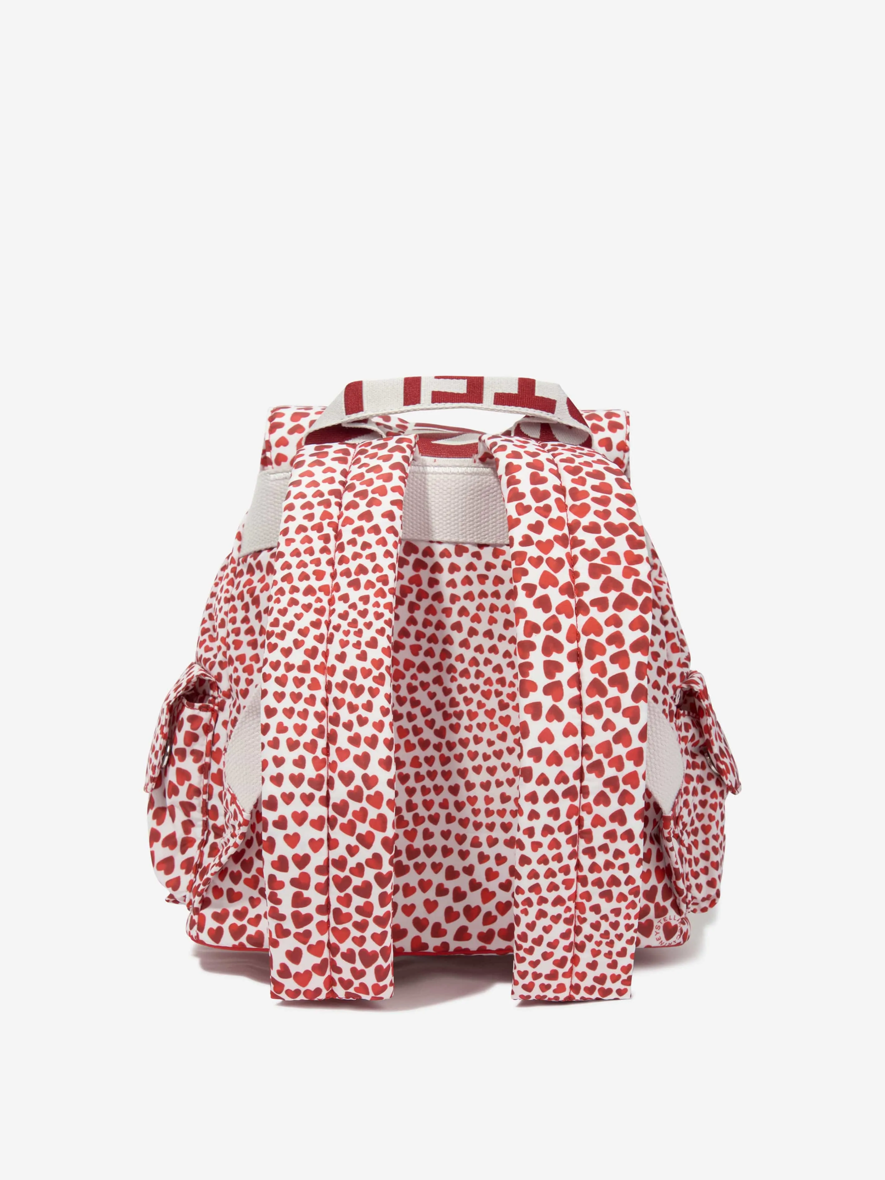 Stella McCartney Girls Heart Backpack in Red (34cm)