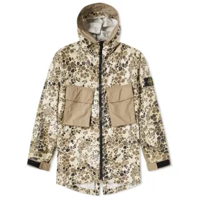 Stone Island Alligator Camo Light Cotton Nylon Rep Hooded 4 Pocket JacketBeige