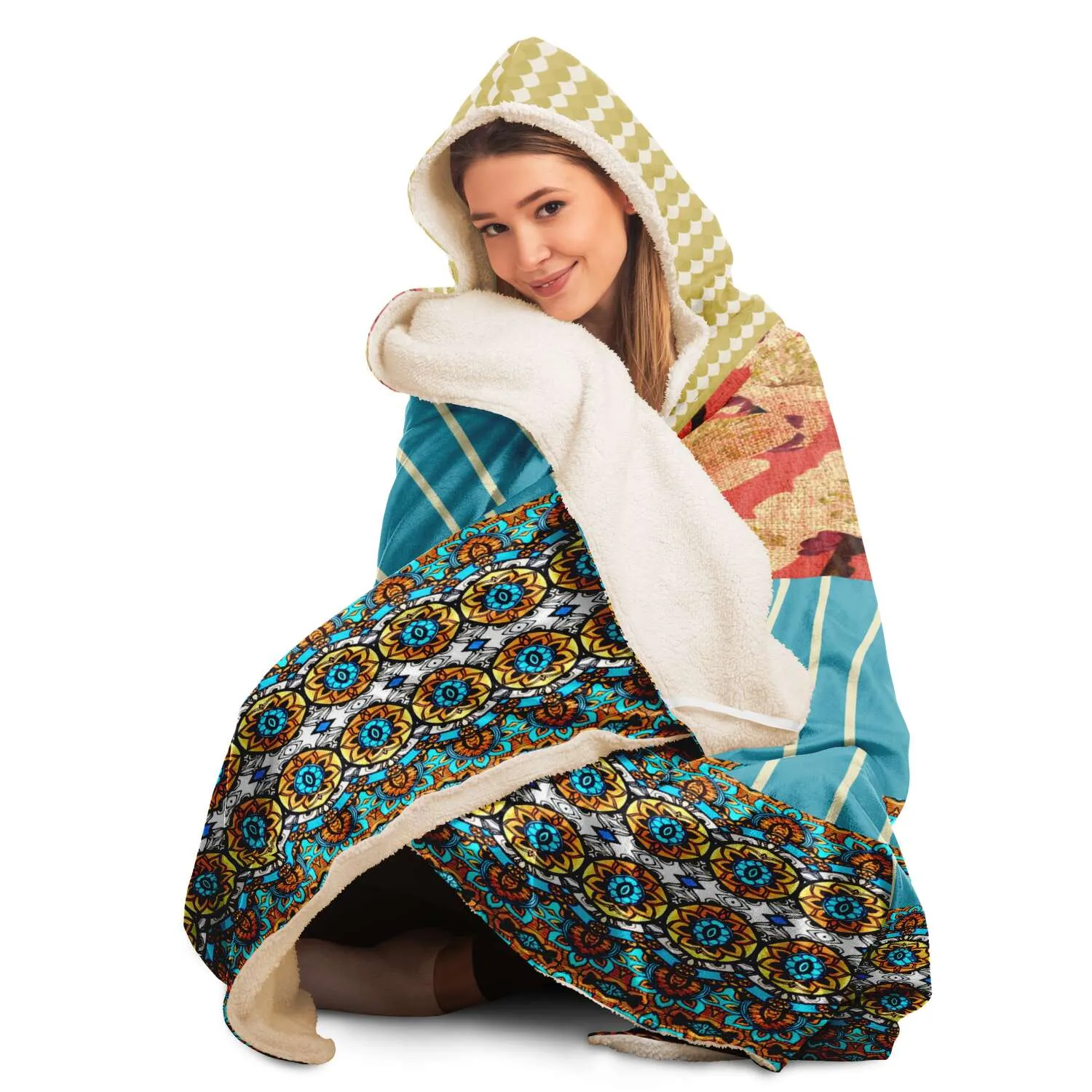 Sukiyaki Sherpa Fleece Hooded Blanket (3 Size Options)