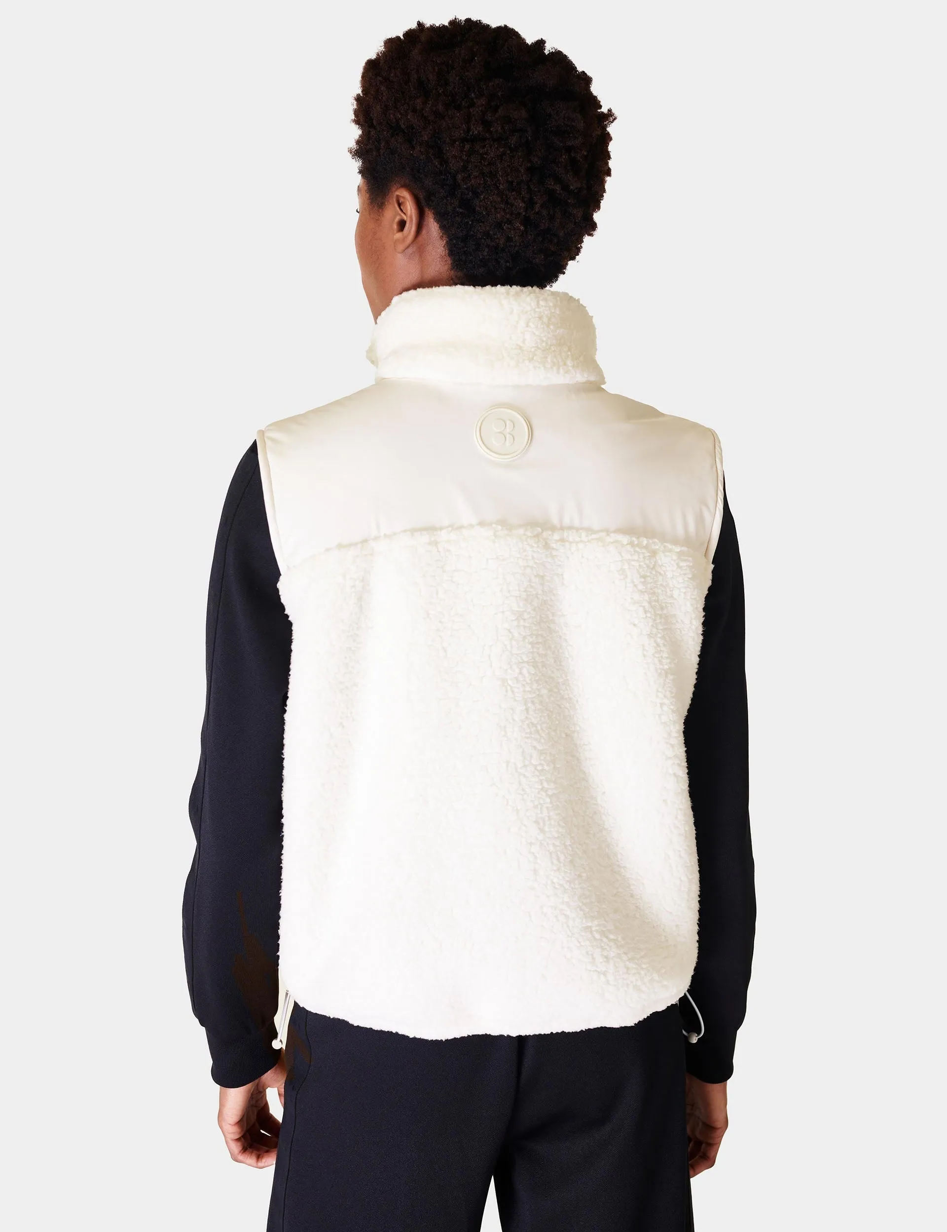 Sweaty Betty Canyon Fleece Vest - Lily White