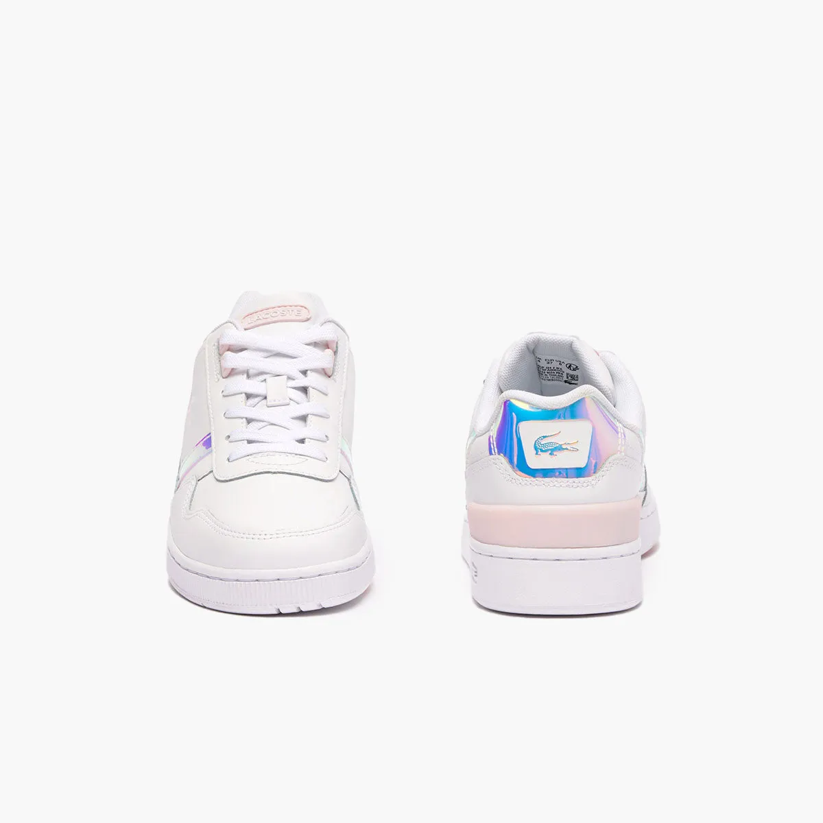 T-Clip 124 White Light Pink Leather Sneakers