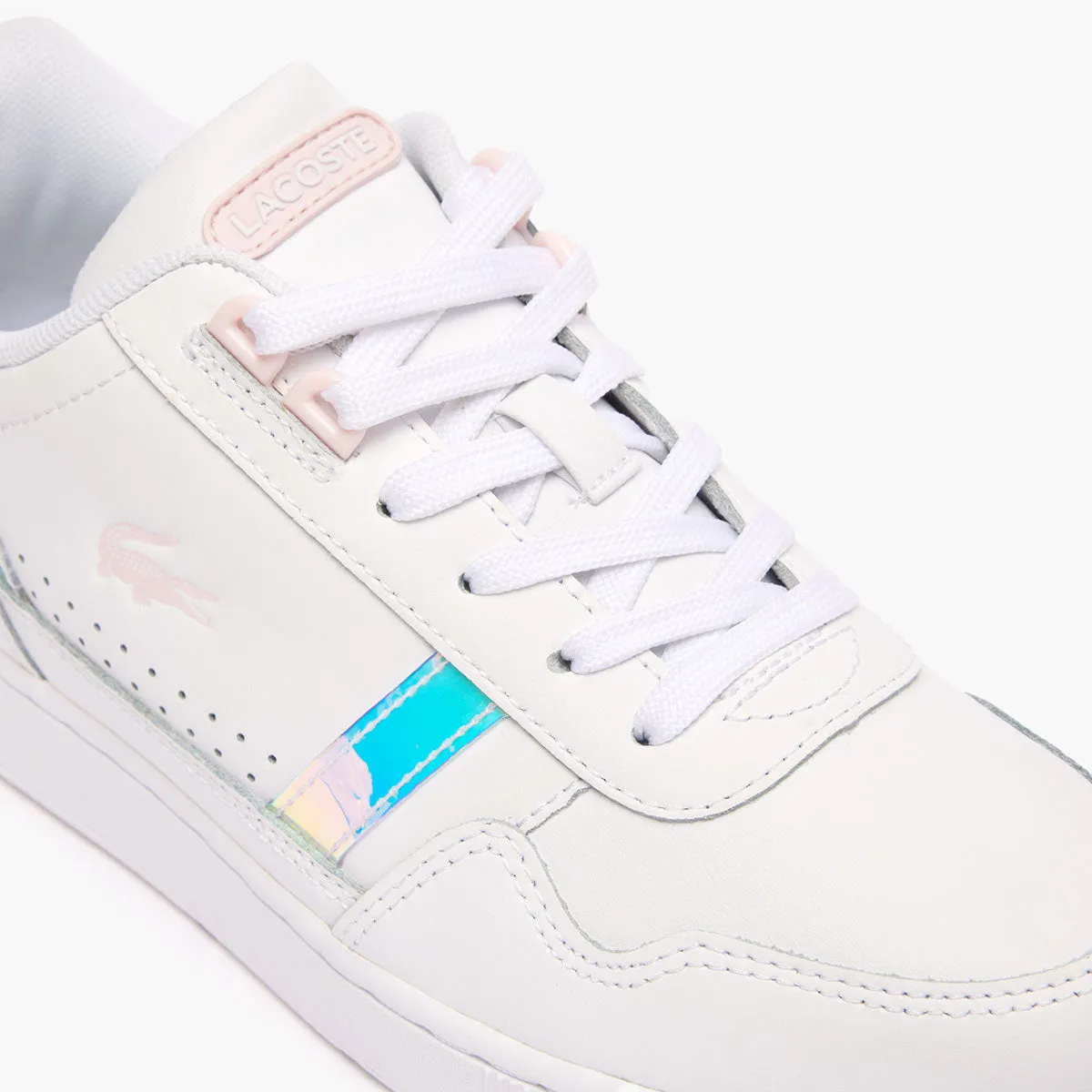 T-Clip 124 White Light Pink Leather Sneakers