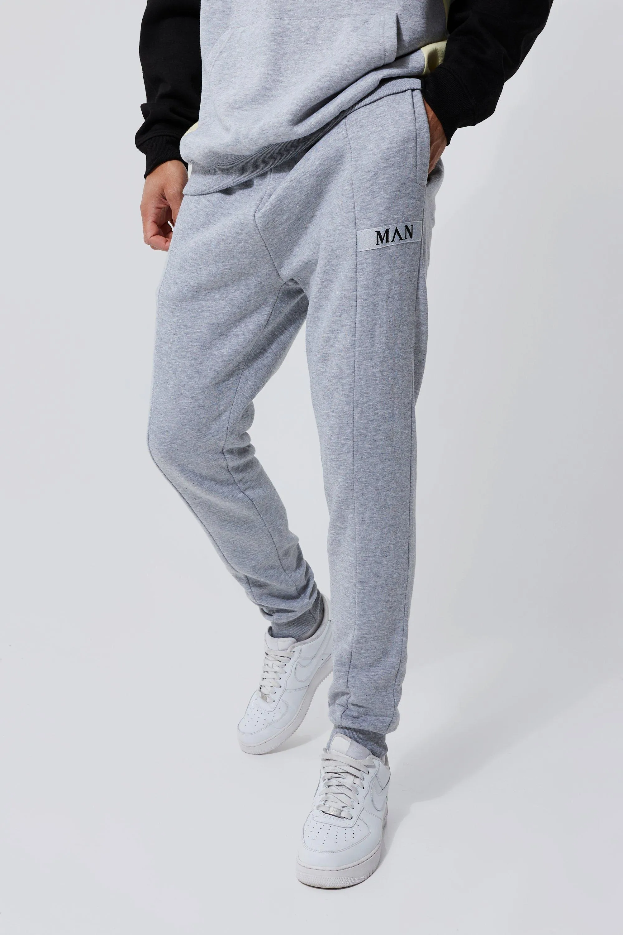 Tall Roman Man Exposed Seam Detail Joggers | boohooMAN UK