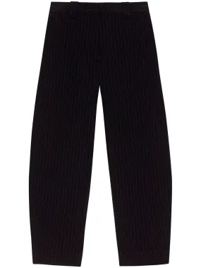 Tapered pinstipe trousers