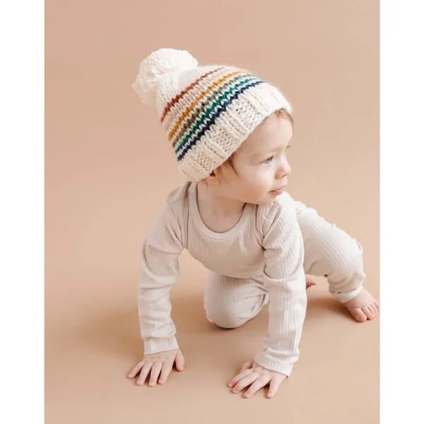 The Blueberry Hill Rainbow Stripe Hat, Retro