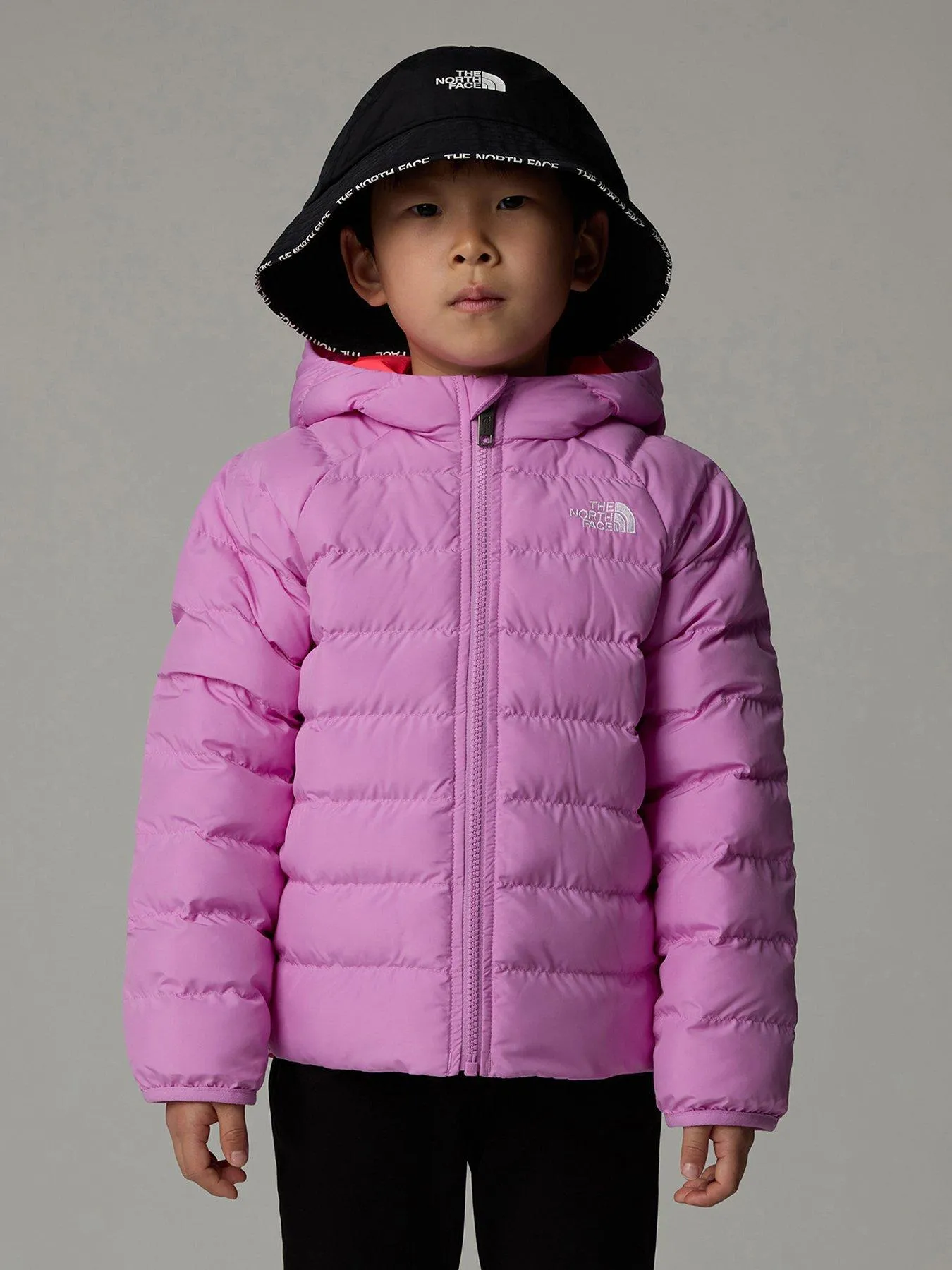 THE NORTH FACE Kids Girls Reversible Perrito Hooded Jacket - Pink