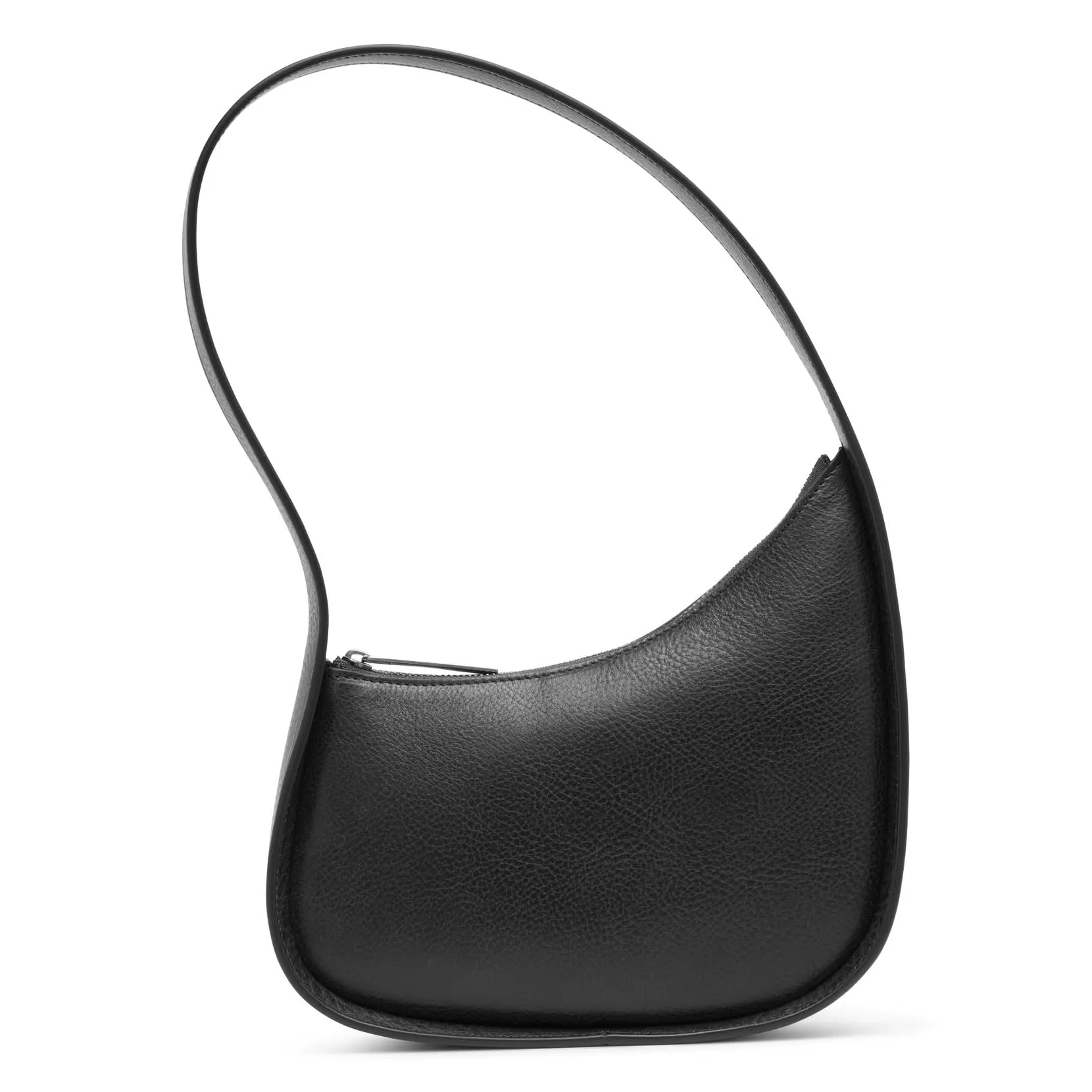 The Row Half moon black leather bag