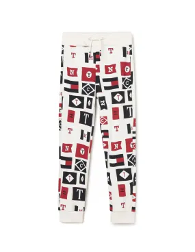 Tommy Hilfiger Kids Mid Rise Flag Print Joggers