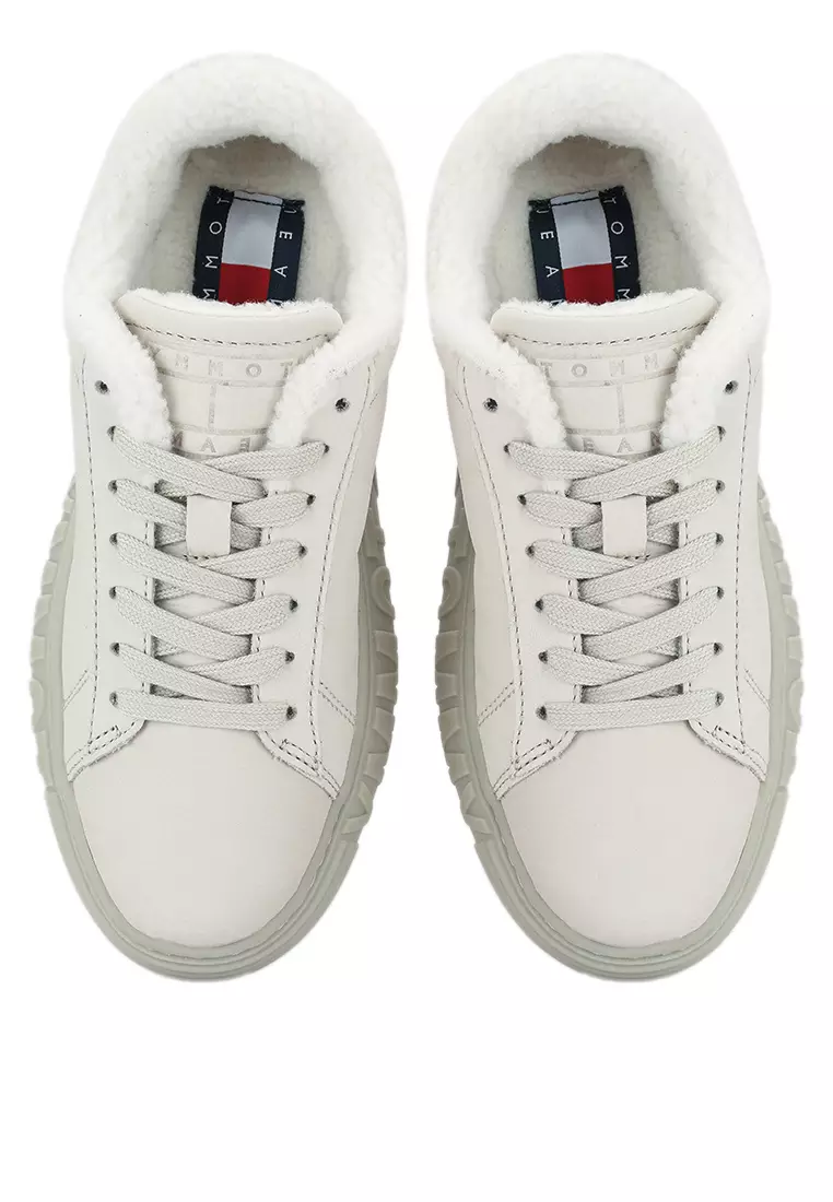 Tommy Hilfiger Leather Warm Lined Embossed Trainers