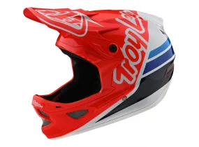 Troy Lee Designs D3 Fiberlite Full Face Helmet - Silhouette - Red-White - 2020