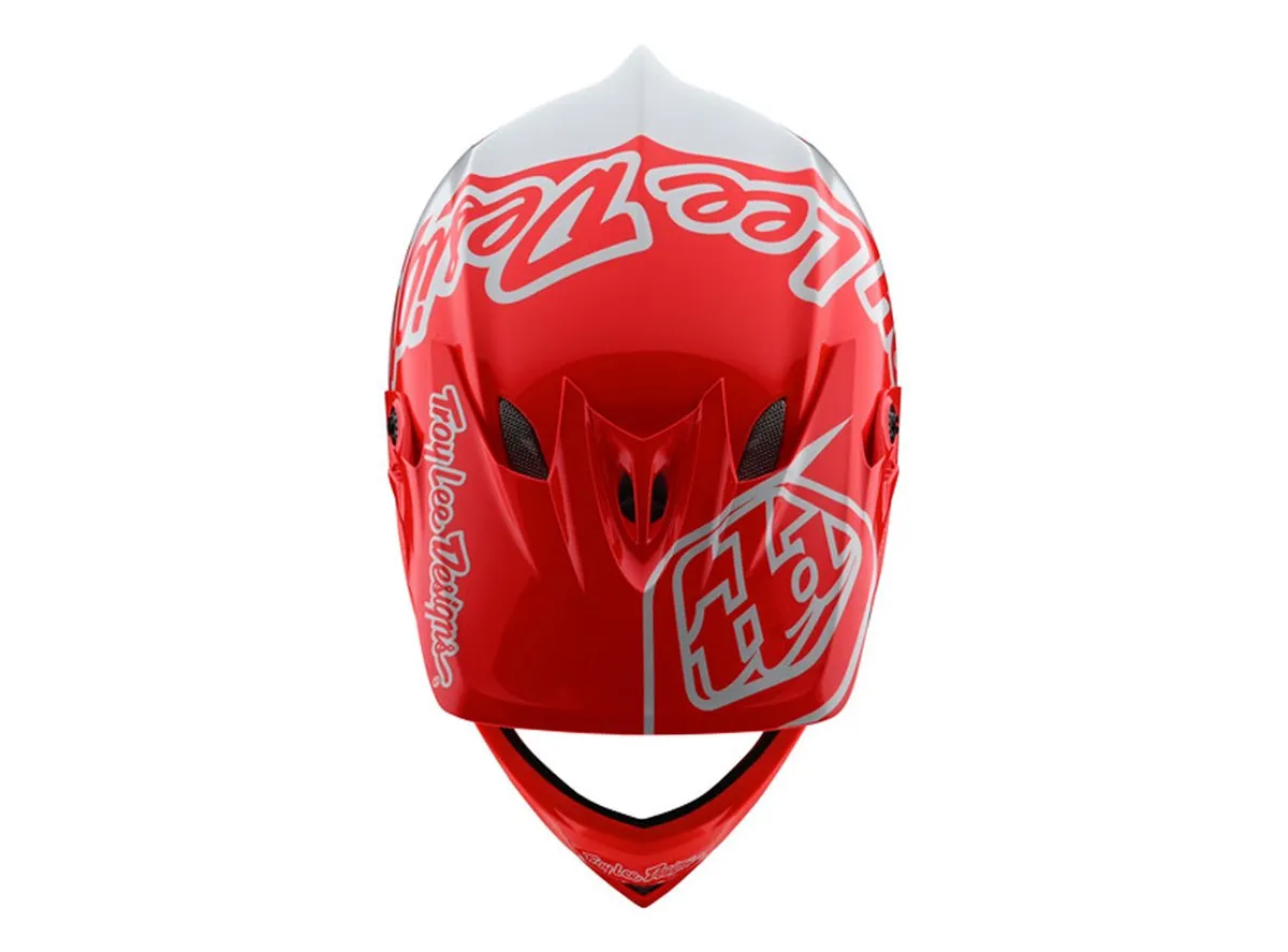 Troy Lee Designs D3 Fiberlite Full Face Helmet - Silhouette - Red-White - 2020