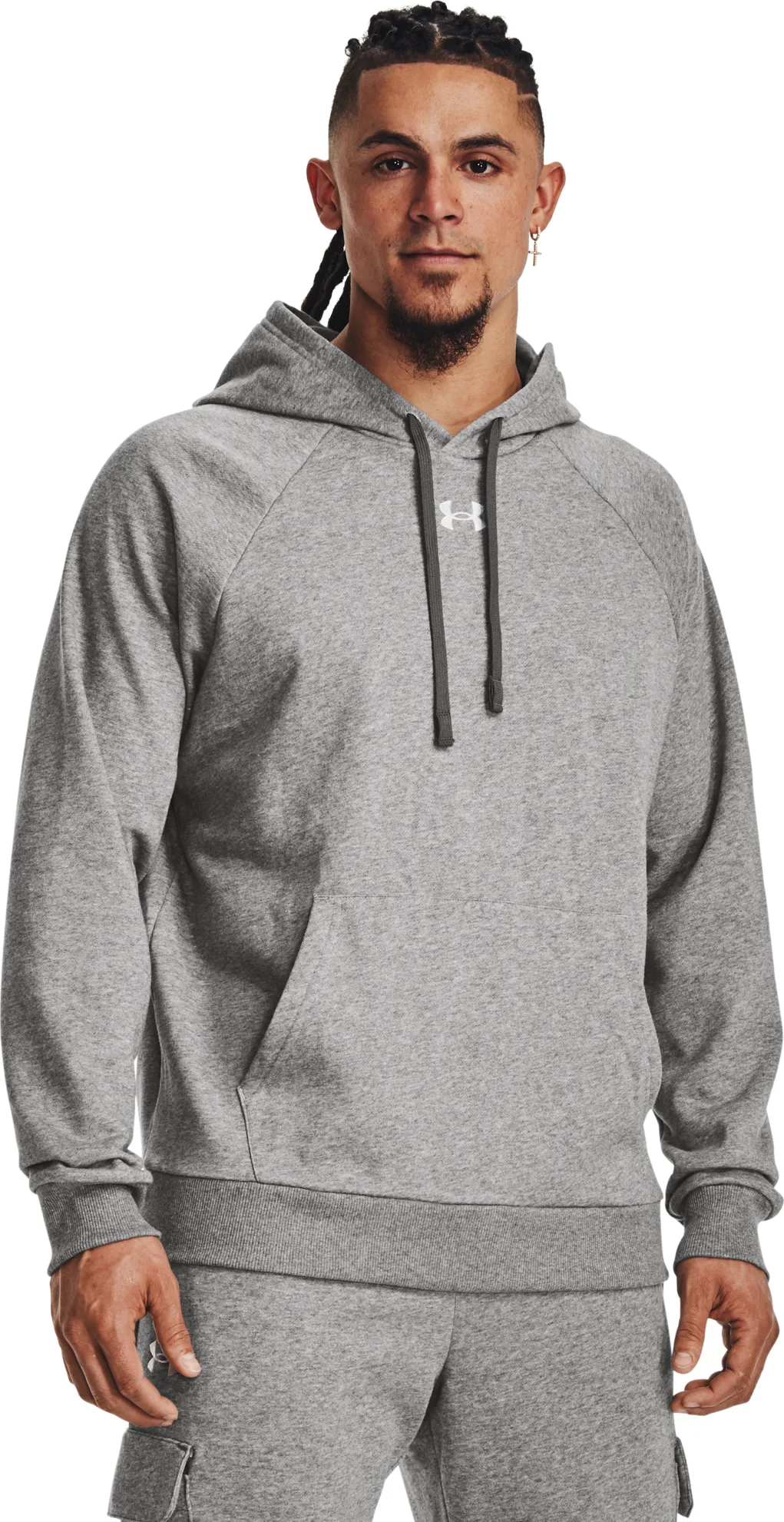 Under Armour Men's UA Rival Fleece Hoodie Castlerock Light Heather | Buy Under Armour Men's UA Rival Fleece Hoodie Cas