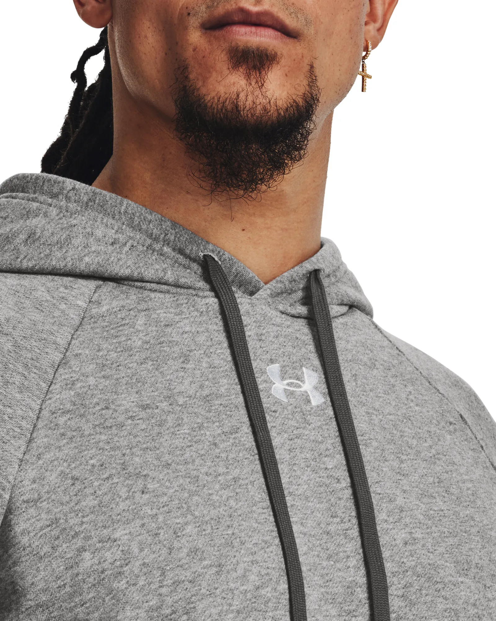 Under Armour Men's UA Rival Fleece Hoodie Castlerock Light Heather | Buy Under Armour Men's UA Rival Fleece Hoodie Cas