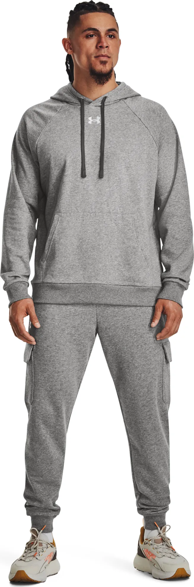 Under Armour Men's UA Rival Fleece Hoodie Castlerock Light Heather | Buy Under Armour Men's UA Rival Fleece Hoodie Cas