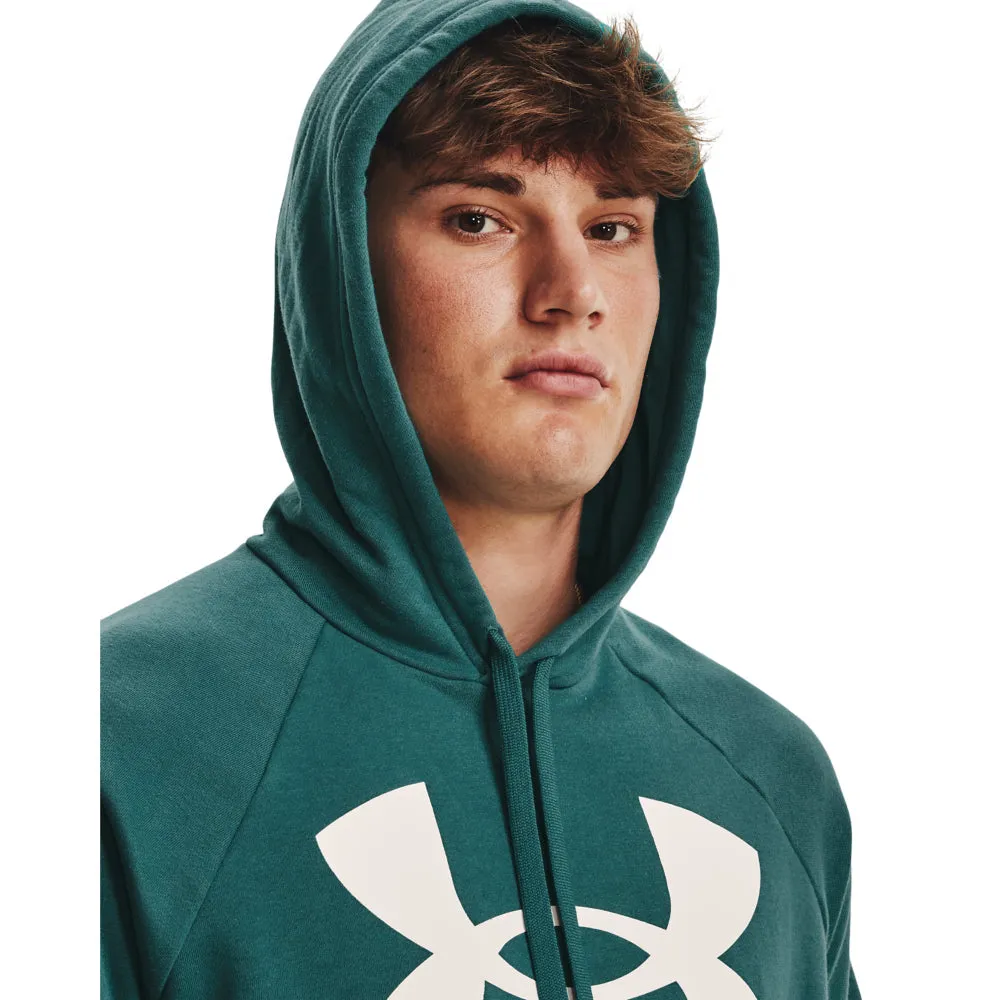 Under Armour Rival Fleece Big Logo Hoodie - Mens - Coastal Teal/White