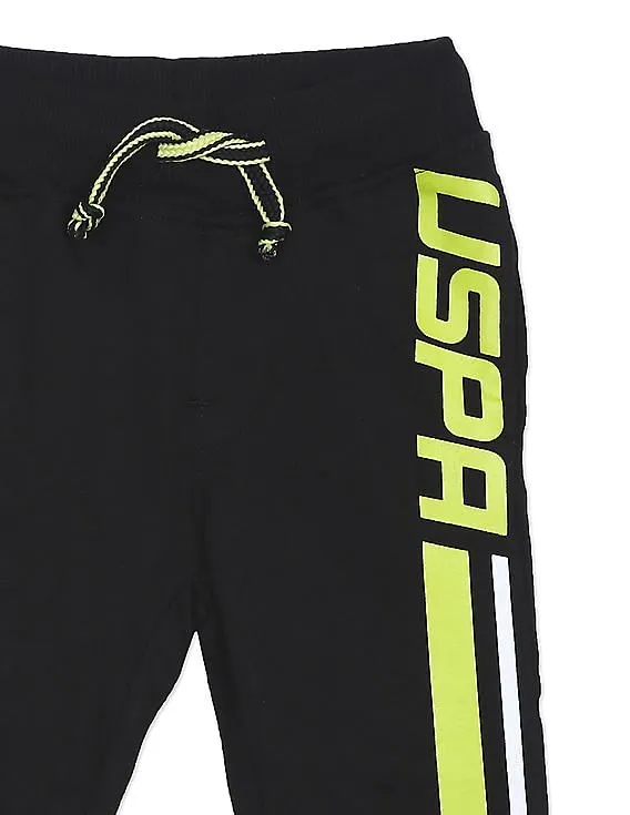 U.S. Polo Assn. Kids Mid Rise Brand Print Joggers