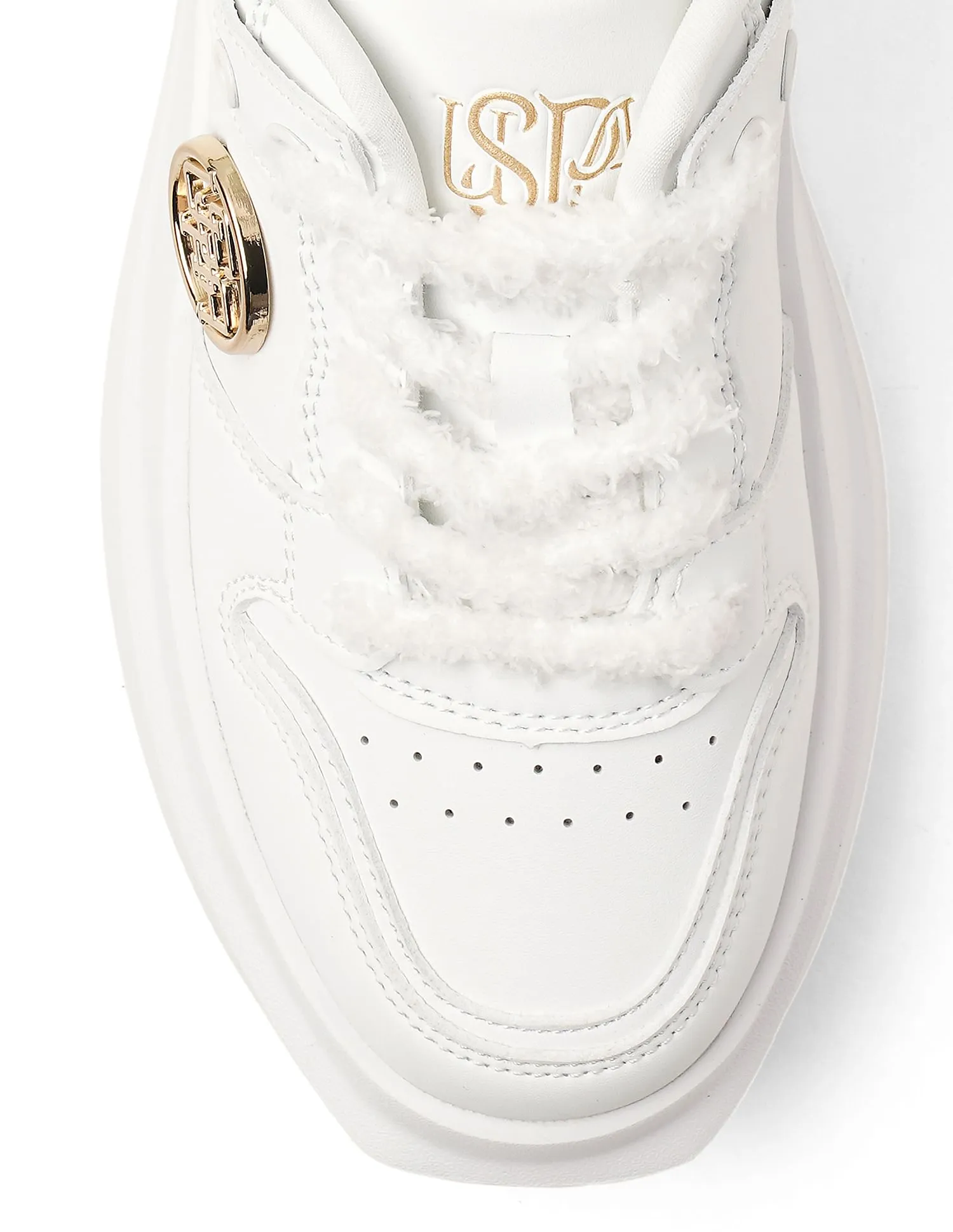 U.S. Polo Assn. Textured Burna Metallic Logo Sneakers