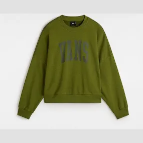 Vans STADIUM FRENCH TERRY LOOSE CREW SWEATSHIRT (PESTO) WOMEN GREEN