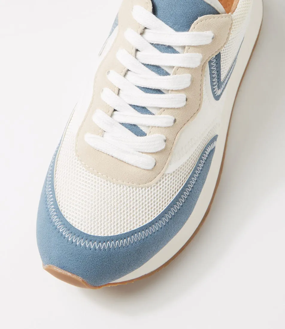 WALNUT Greer Denim Mesh Leather Sneakers