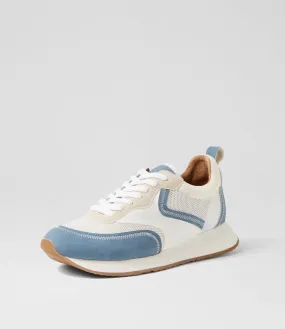 WALNUT Greer Denim Mesh Leather Sneakers