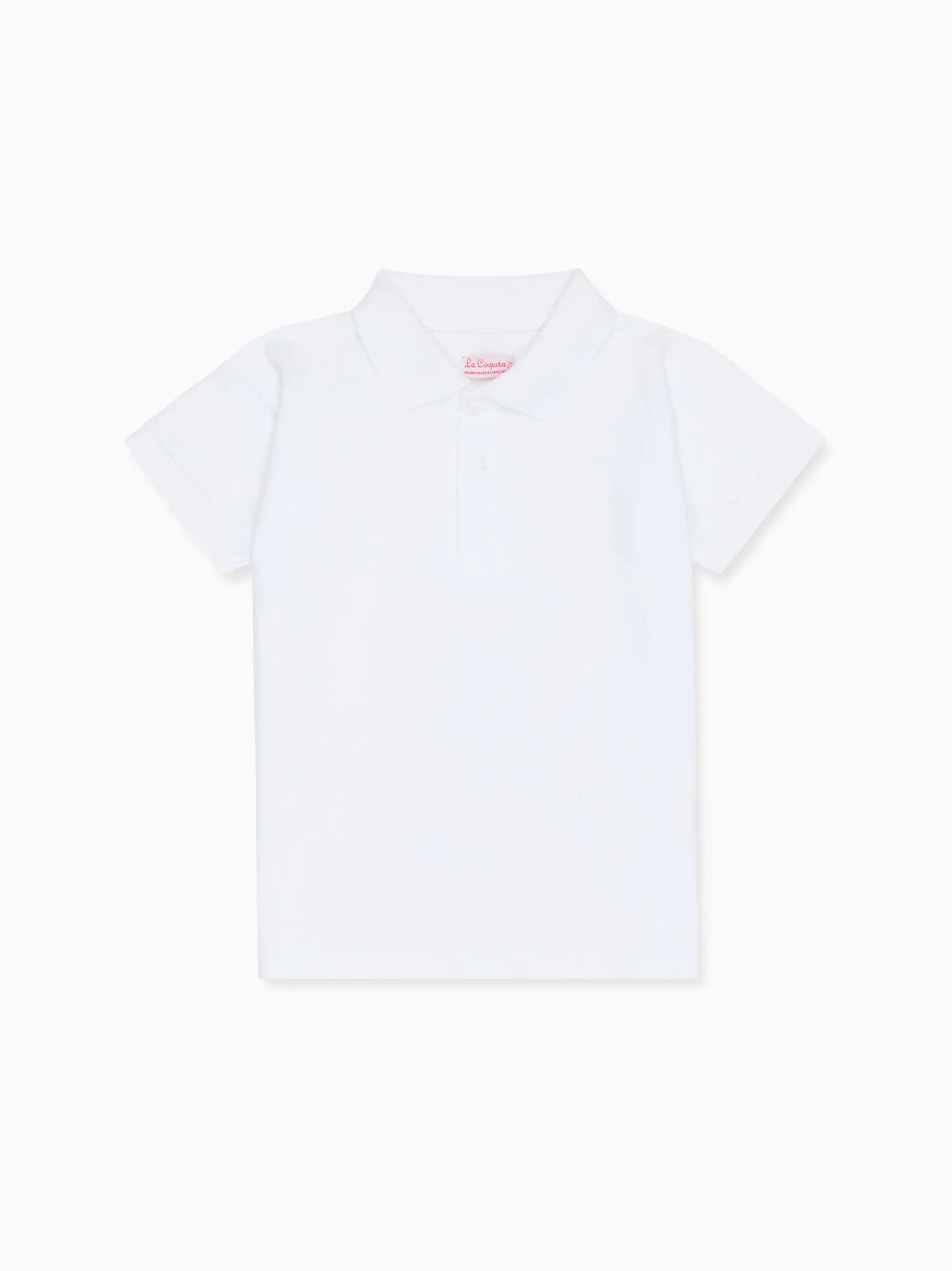 White Camilo Boy Polo Shirt