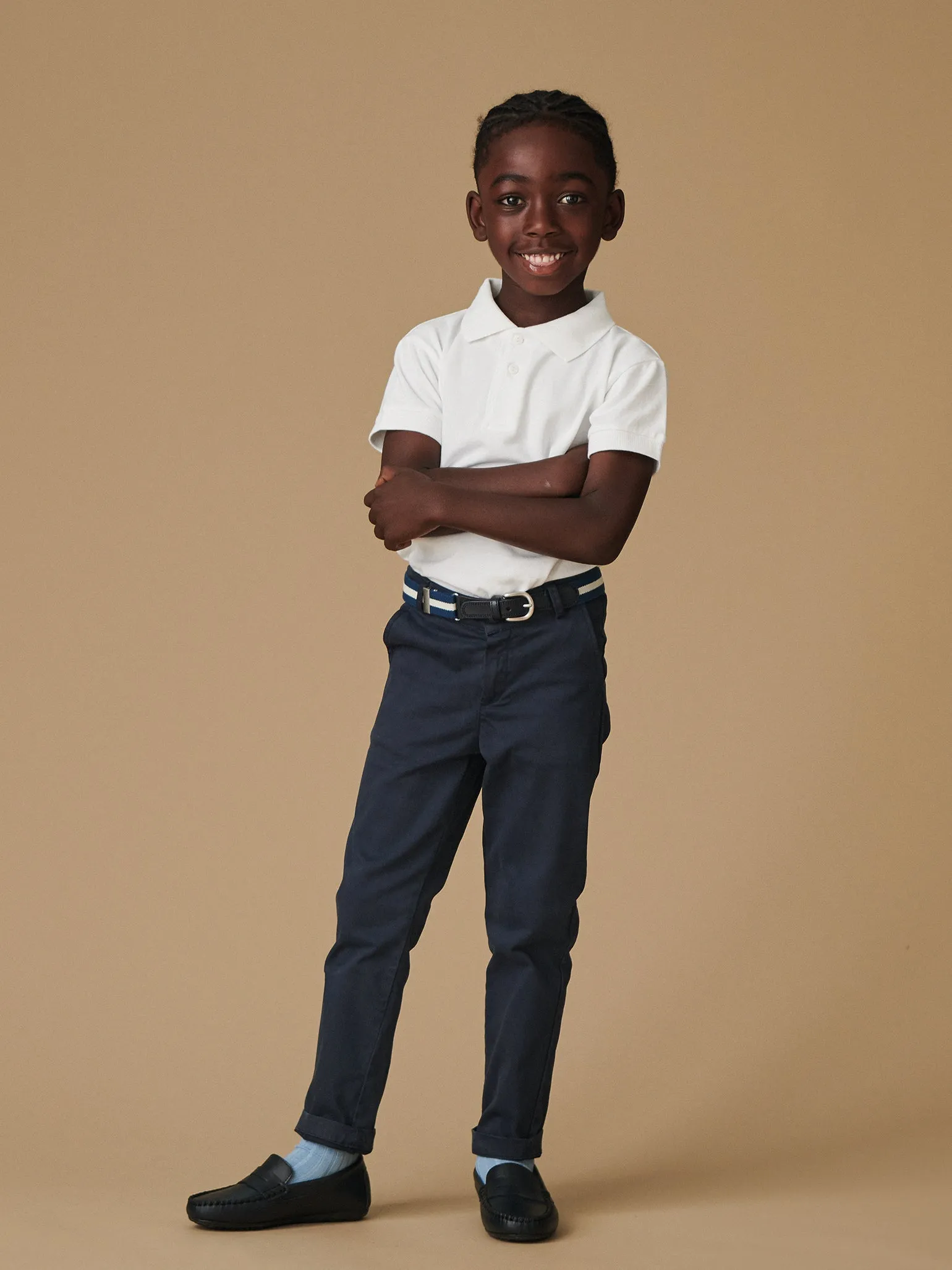 White Camilo Boy Polo Shirt