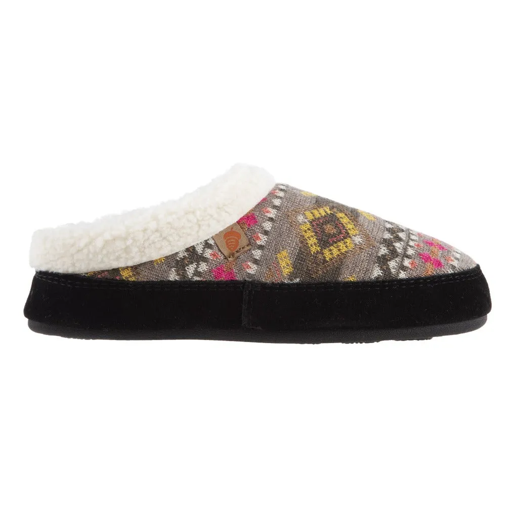 Women's Fairisle Clog Slipper with Indoor/Outdoor Sole