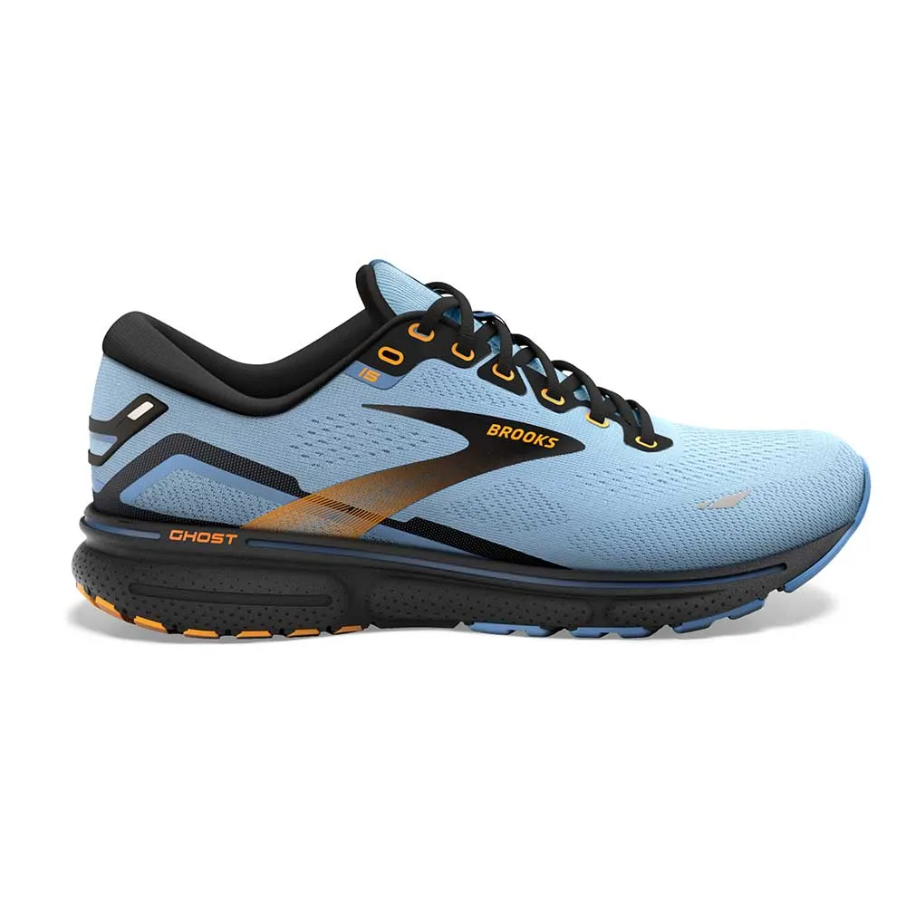 Women's Ghost 15 Running Shoe  - Light Blue/Black/Yellow - Regular (B)