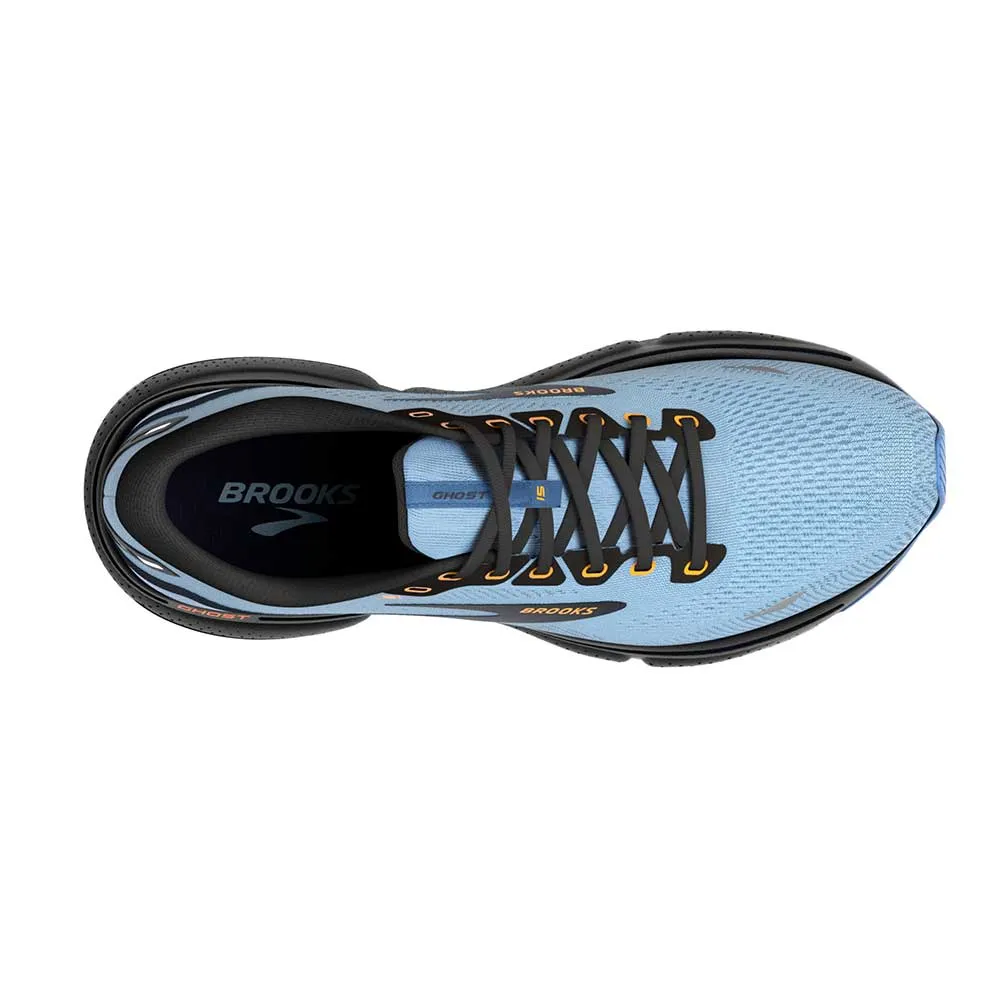 Women's Ghost 15 Running Shoe  - Light Blue/Black/Yellow - Regular (B)