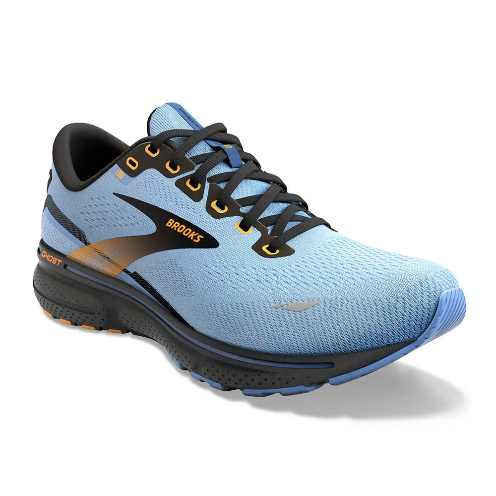 Women's Ghost 15 Running Shoe  - Light Blue/Black/Yellow - Regular (B)