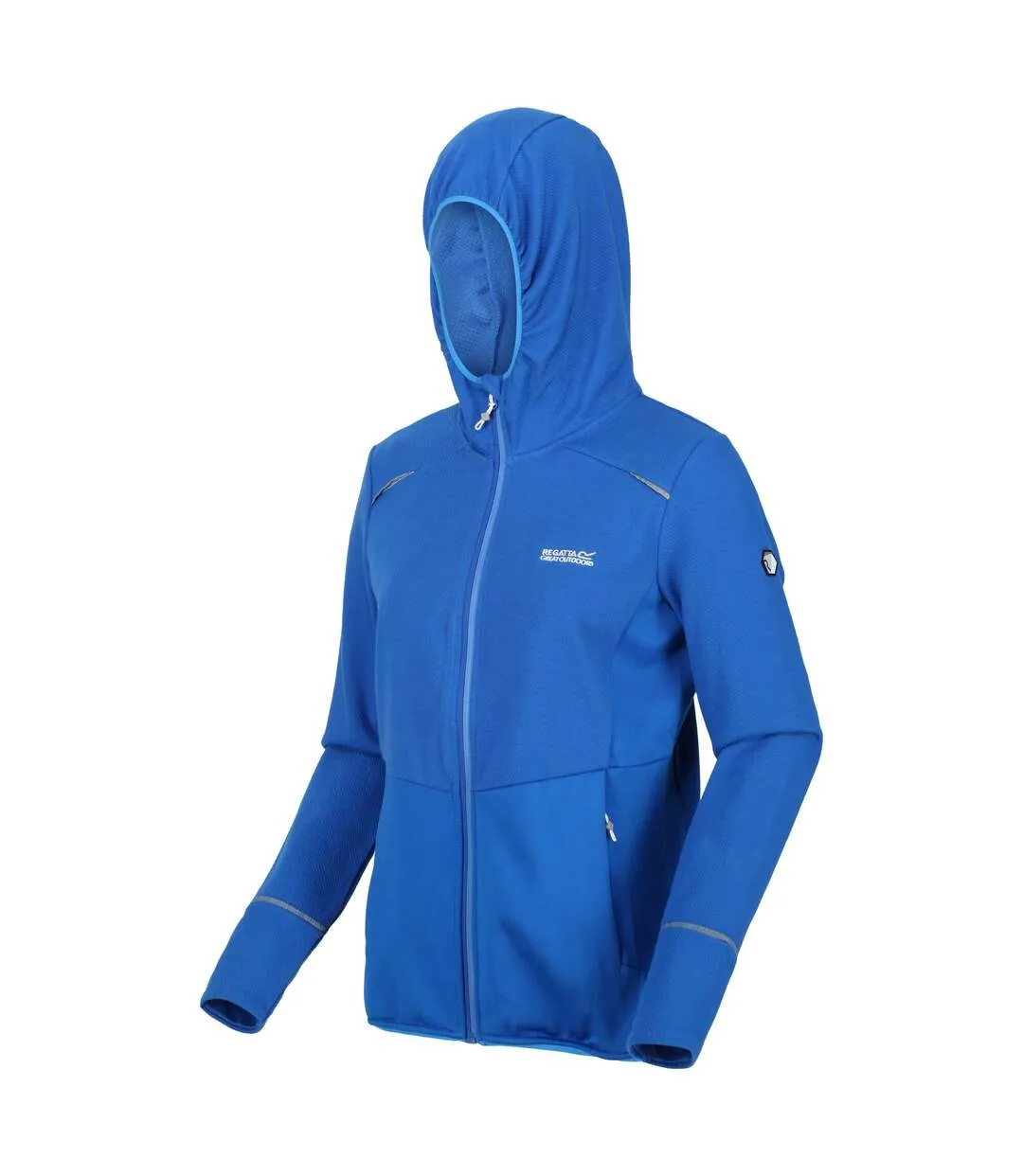 Womens/ladies textured fleece full zip hoodie lapis blue/sonic blue Regatta