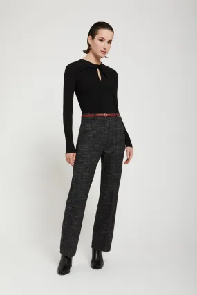 Wool blend anlke lenght trousers