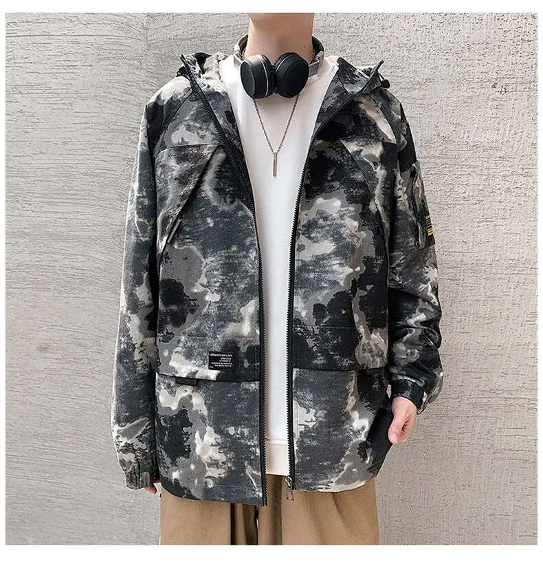 Xituodai Hip Hop Men Loose Jackets Camouflage Military Coats Cotton Harajuku Slim Fit Hooded Outwear