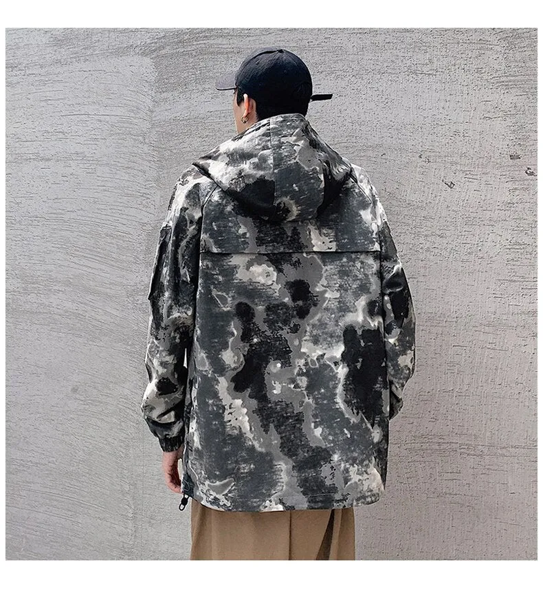 Xituodai Hip Hop Men Loose Jackets Camouflage Military Coats Cotton Harajuku Slim Fit Hooded Outwear