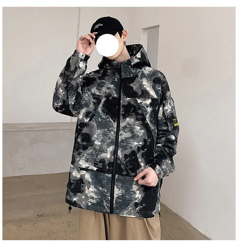 Xituodai Hip Hop Men Loose Jackets Camouflage Military Coats Cotton Harajuku Slim Fit Hooded Outwear