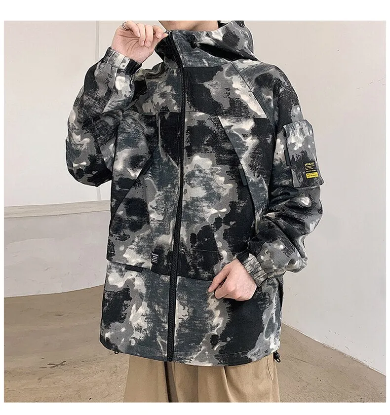 Xituodai Hip Hop Men Loose Jackets Camouflage Military Coats Cotton Harajuku Slim Fit Hooded Outwear