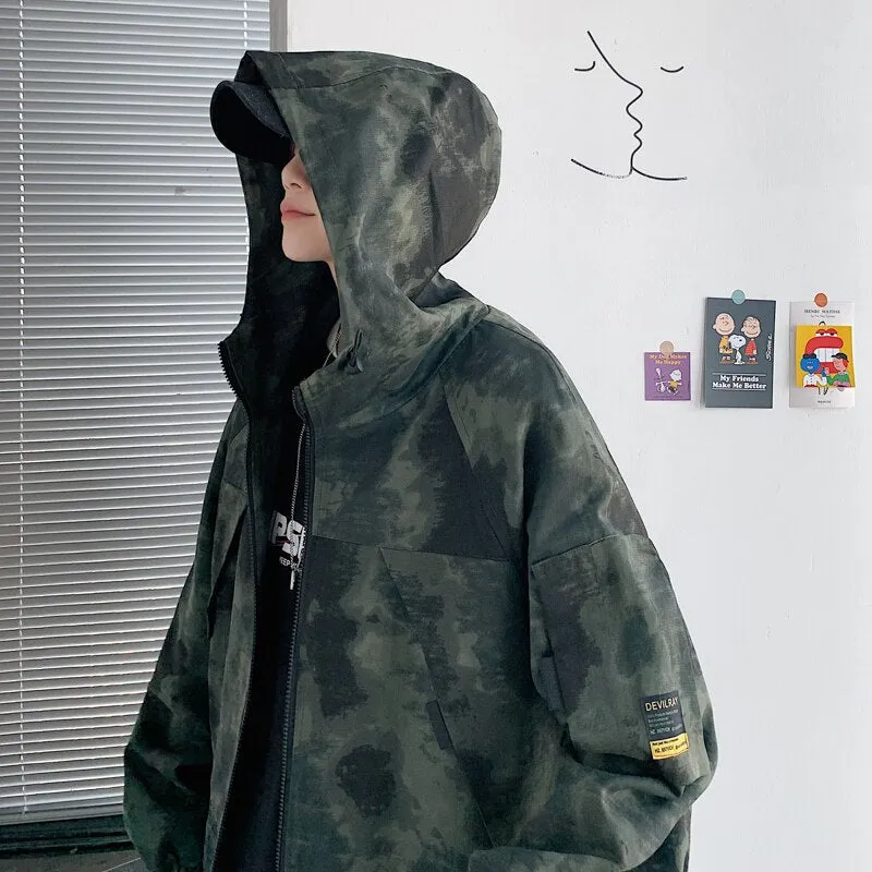 Xituodai Hip Hop Men Loose Jackets Camouflage Military Coats Cotton Harajuku Slim Fit Hooded Outwear