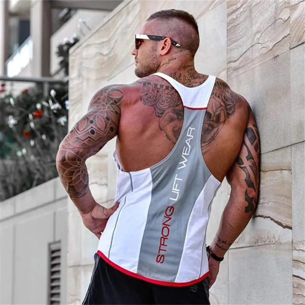 XituodaiMens Bodybuilding Tank top Gyms Fitness sleeveless shirt 2024 New Male Cotton clothing Fashion Singlet vest Undershirt