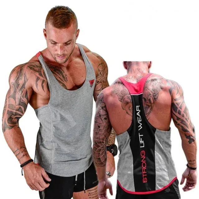 XituodaiMens Bodybuilding Tank top Gyms Fitness sleeveless shirt 2024 New Male Cotton clothing Fashion Singlet vest Undershirt