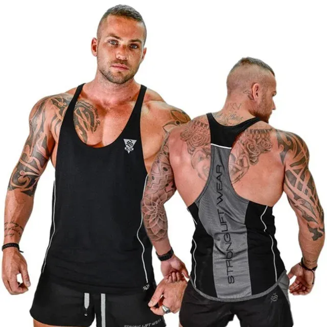 XituodaiMens Bodybuilding Tank top Gyms Fitness sleeveless shirt 2024 New Male Cotton clothing Fashion Singlet vest Undershirt